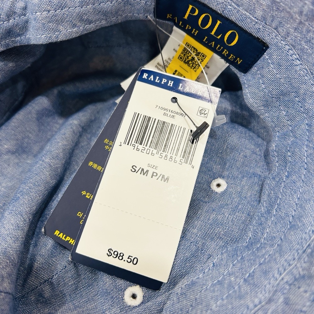 Polo Ralph Lauren Cotton Twill Vintage Inspired Patchwork Bucket Hat NWT S/M - Picture 6 of 7